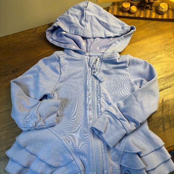 Little sleepies Girls zip up sweatshirt 6-12 months - Picture 3 of 5